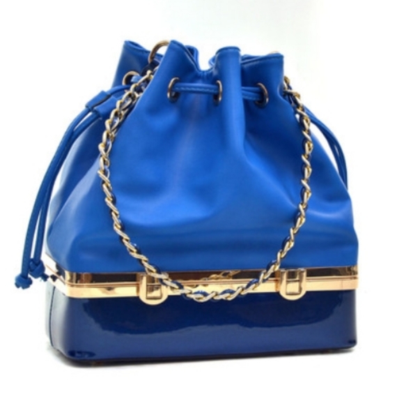 Dasein Handbags - Dasein Bucket Bag With Compartment